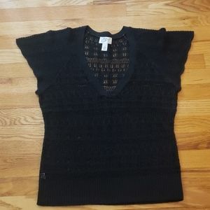 Loft black knit top
